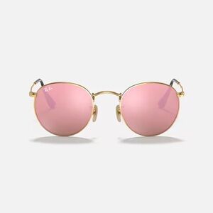 Ray-Ban Pink Lens Round Sunglasses